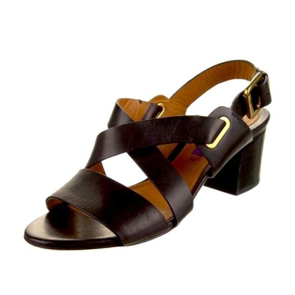 Ralph Lauren Collection Made in Italy Black Calf Slingback  display picture 2